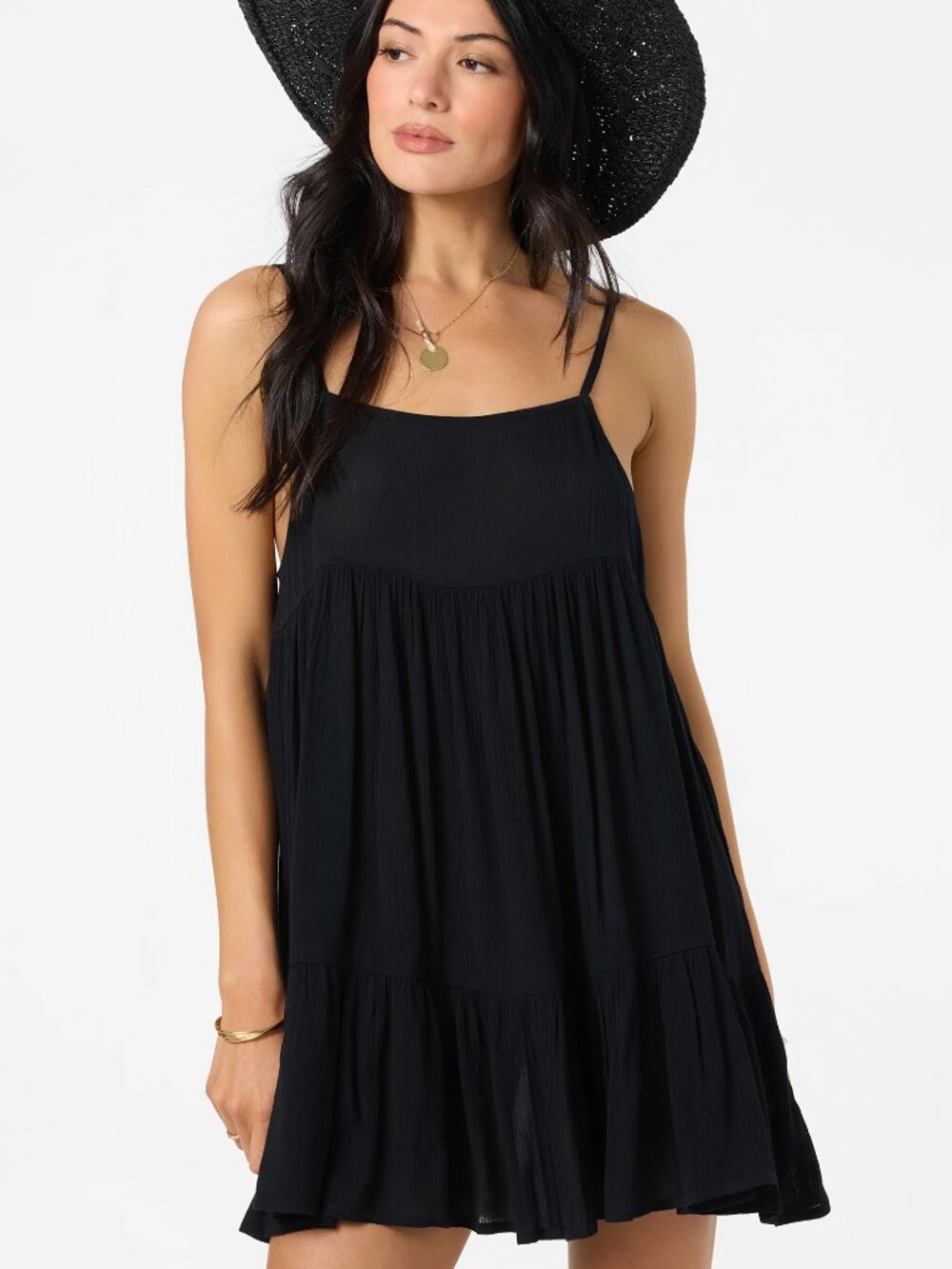 Black Tiered Mini Dress
